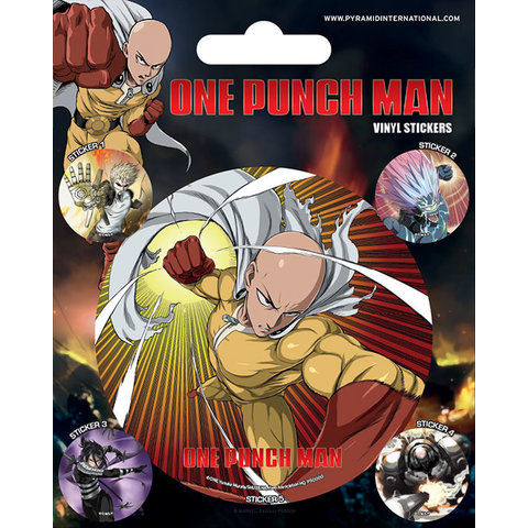 One Punch Man Atomic Fist - Autocollant Vinyle