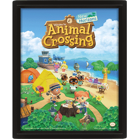 Animal Crossing New Horizons - Framed 3D Poster
