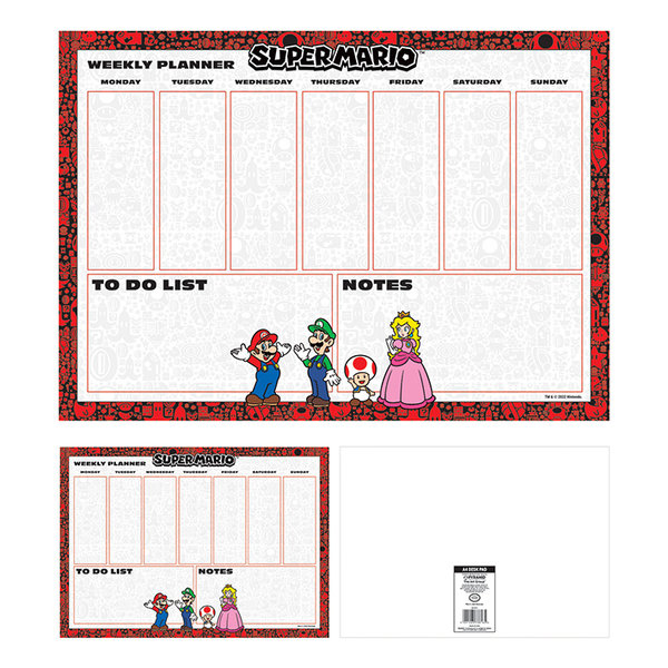 Super Mario 4 Colour - A4 Bureauplanner
