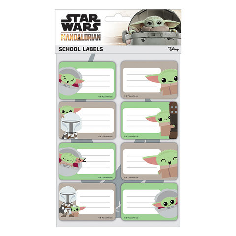 Star Wars The Mandalorian Expressions Of The Child - School Labels