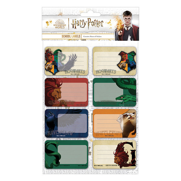 Harry Potter Intricate Houses - School Labels