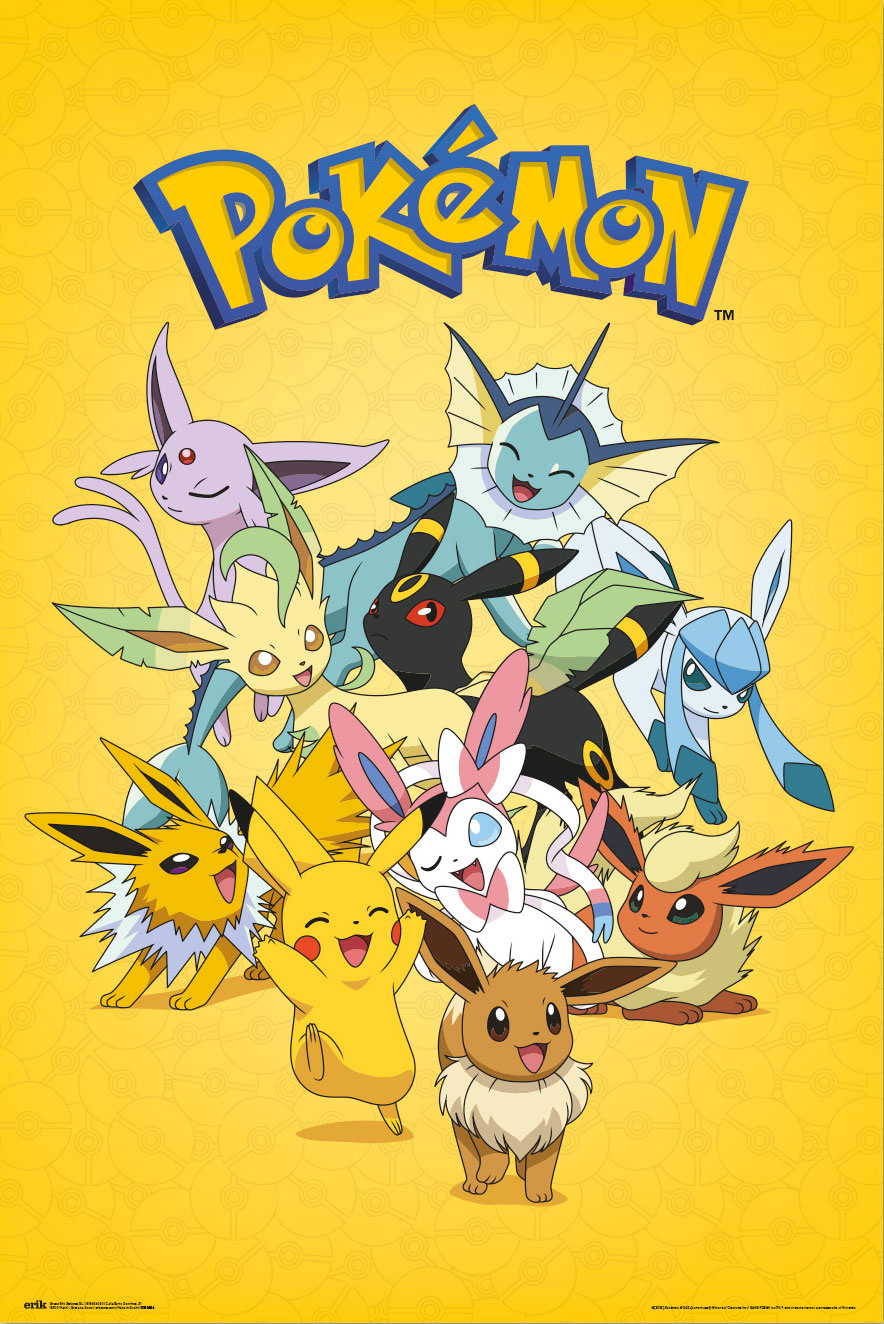 Pokémon Eevee Evolutions - Maxi Poster Hole in the Wall Hole in the Wall