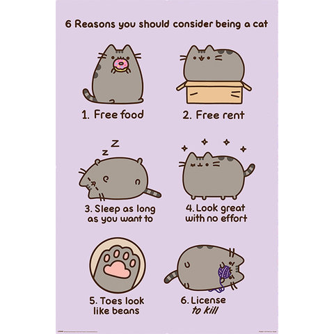 Pusheen Reasons To Be A Cat - Maxi Poster