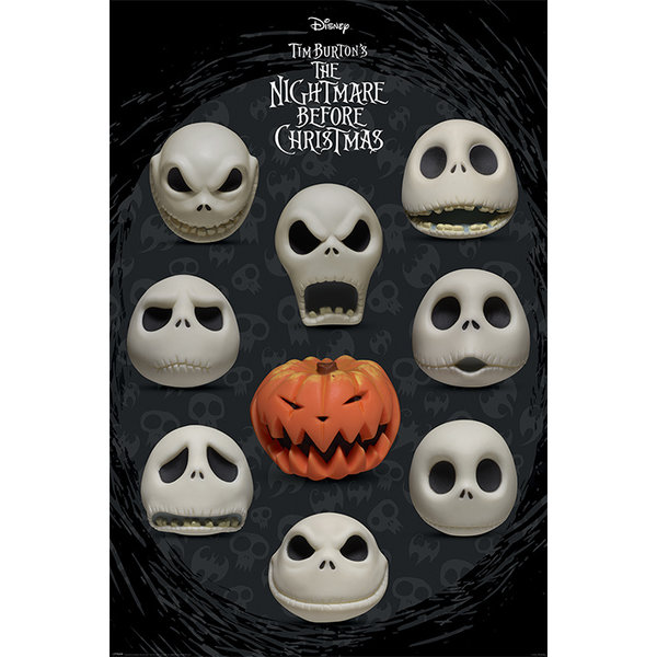 Nightmare Before Christmas Many Faces Of Jack - Maxi Poster
