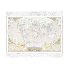 World Map Tripple - Mini Poster