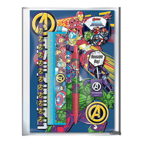Marvel Avengers Burst - Set de Papeterie avec Cahier