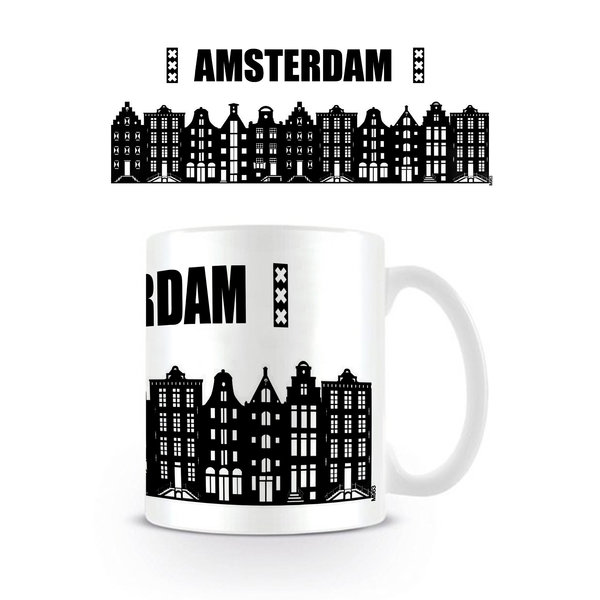 Amsterdam Grachtenpandjes BW - Mug