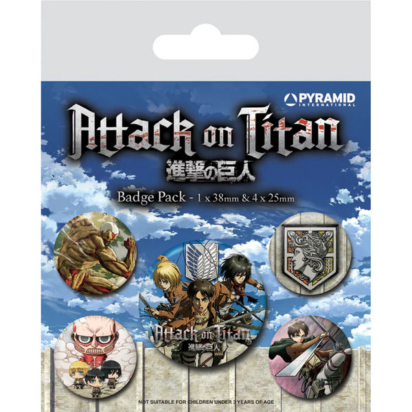 Attack On Titan S3 The Other Side Of The Wall - Set de Badge