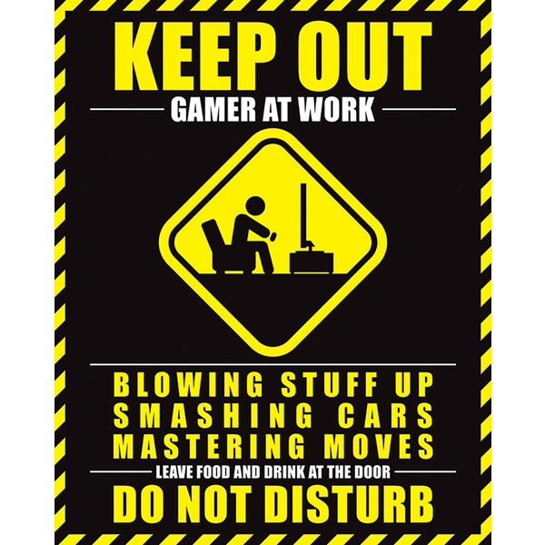 Gamer At Work - Mini Poster