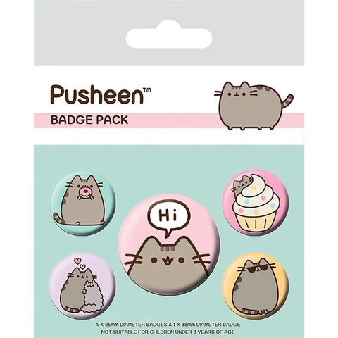 Pusheen Says Hi - Badge Pack