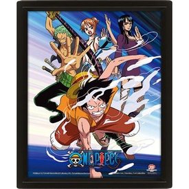 One Piece Straw Hat Pirates Assault - Affiche 3D Encadrée