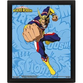 My Hero Academia S1 Allmight - Framed 3D Poster