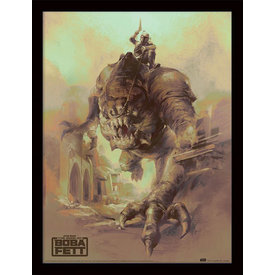 Star Wars The Book Of Boba Fett Rancor - Affiche Encadrée