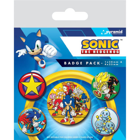 Sonic The Hedgehog Speed Team - Badge Pack