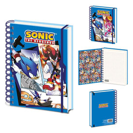 Sonic The Hedgehog Comic Strip Jump Out  - A5 Cahier de Note 3D