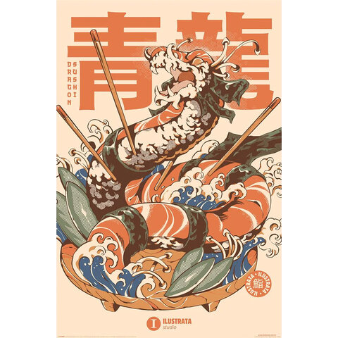 Ilustrata Dragon Sushi - Maxi Poster