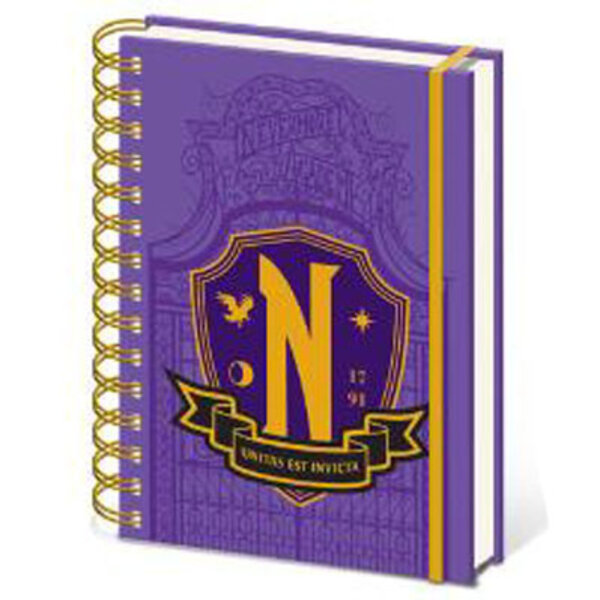 Wednesday Nevermore Shield - A5 Notebook