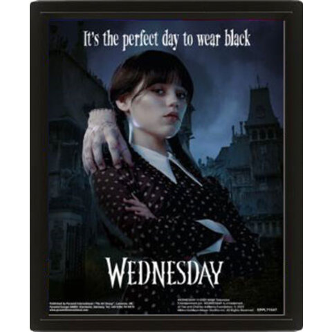 Wednesday Perfect Day - Affiche 3D Encadrée