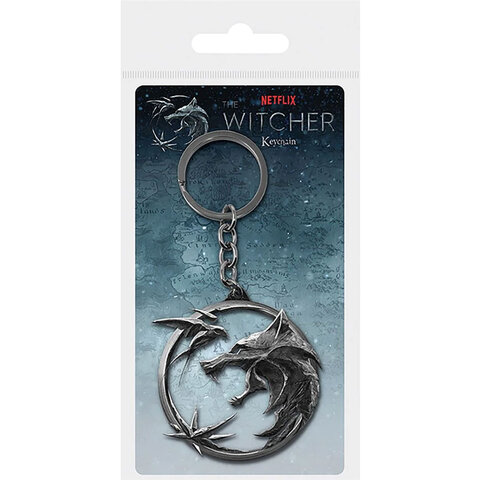 The Witcher Wolf, Swallow, and Star - Metal Keyring