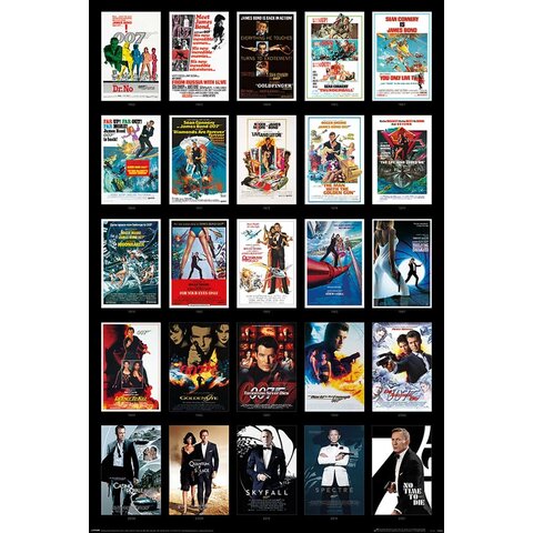 James Bond 25 Films - Maxi Poster