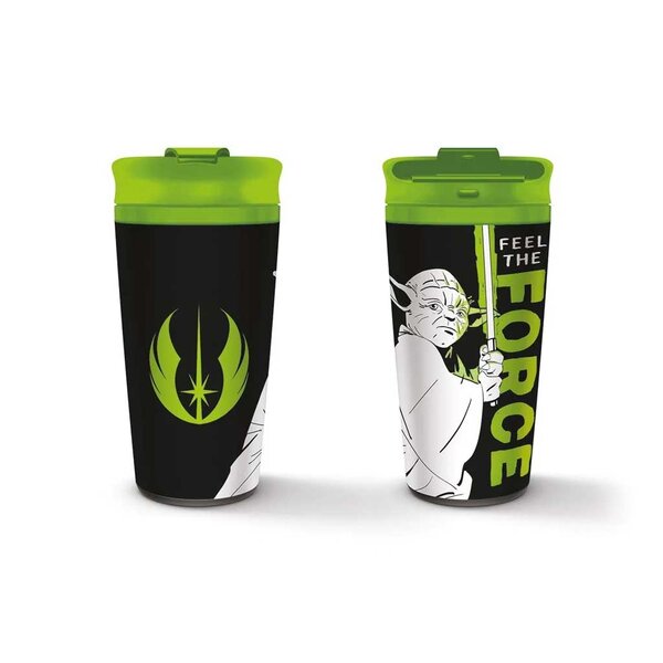 Star Wars Yoda Feel The Force - Metal Travel Mug