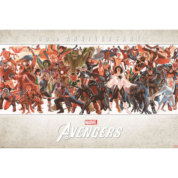 Avengers 60th Anniversary by Alex Ross - Maxi Poster