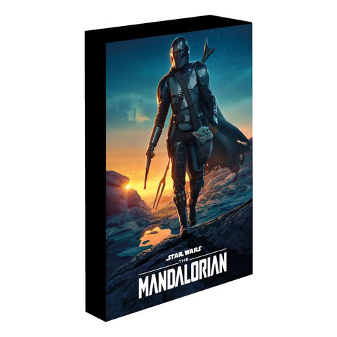 Star Wars The Mandalorian Nightfall - Light up Canvas 30x40cm