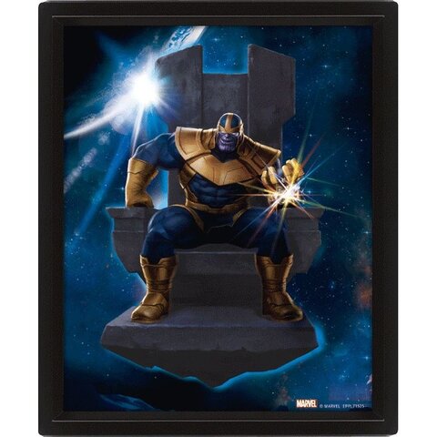 Avengers Thanos - Affiche 3D Encadrée