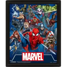 Marvel Cinematic Icons - Affiche 3D Encadrée