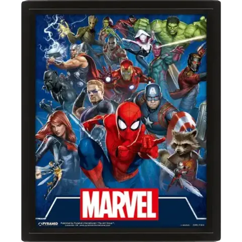 Marvel Cinematic Icons - Affiche 3D Encadrée