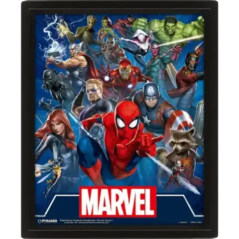 Marvel Cinematic Icons - Framed 3D Poster