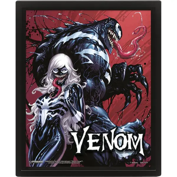 Marvel Venom Teeth And Claws - Framed 3D Poster