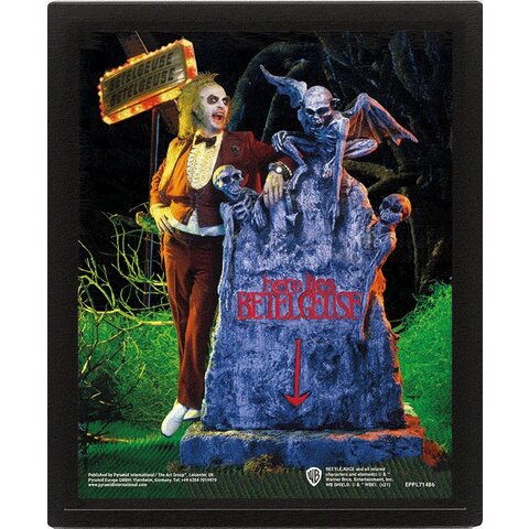 Beetlejuice Graveyard  - Affiche 3D Encadrée