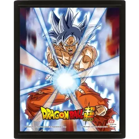 Dragon Ball Super Ultra Instinct Kamehameha - Framed 3D Poster