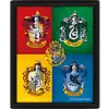 Harry Potter Colourful Crests - Affiche 3D Encadrée
