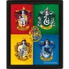 Harry Potter Colourful Crests - Framed 3D Poster