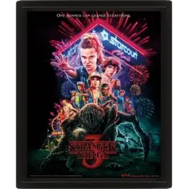 Stranger Things Summer Of 85 - Framed 3D Poster