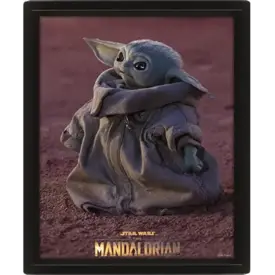 Star Wars The Mandalorian Grogu - Affiche 3D Encadrée