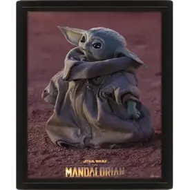 Star Wars The Mandalorian Grogu - Framed 3D Poster
