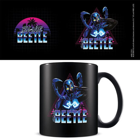 Blue Beetle Retro Super Future - Zwarte Mok