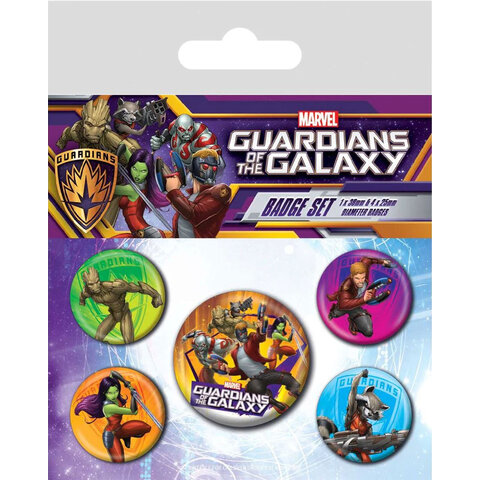 Guardians Of The Galaxy Characters - Set de Badge