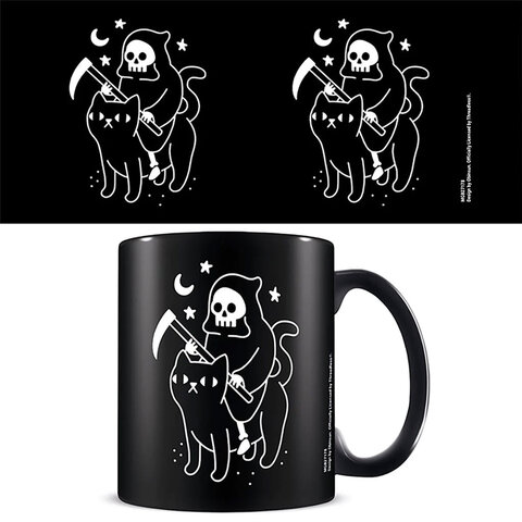 Obinsun Death Rides A Cat - Black Mug