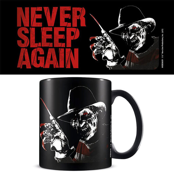 A Nightmare On Elm Street Never Sleep Again - Black Mug