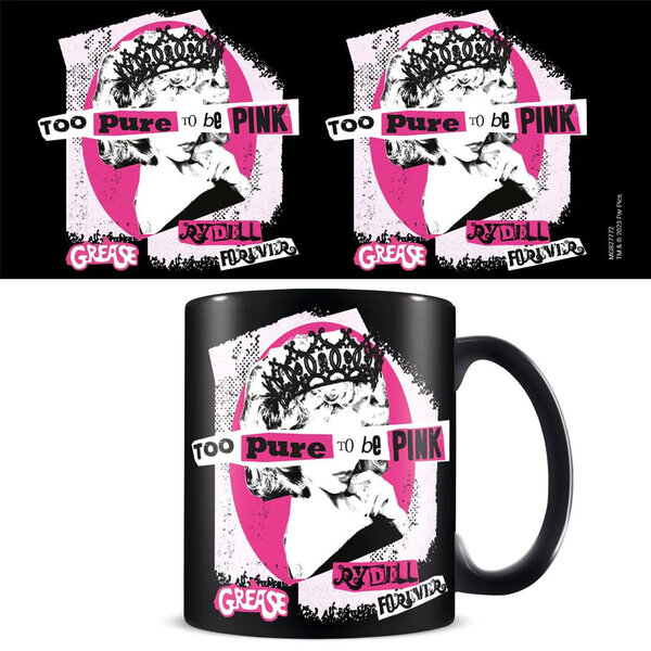 Grease Too Pure To Be Pink - Black Mug