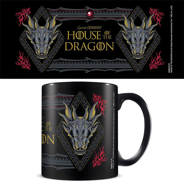 House Of The Dragon Ornate - Zwarte Mok