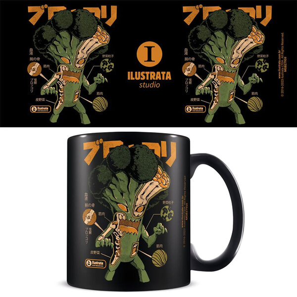 Ilustrata Broccozilla Xray - Black Mug