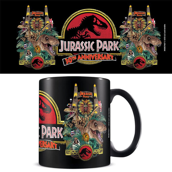 Jurassic Park 30Th Anniversary Logo - Black Mug