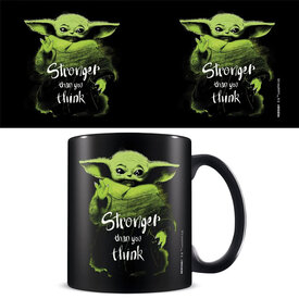 Star Wars The Mandalorian Stronger Than You Think - Black Mug