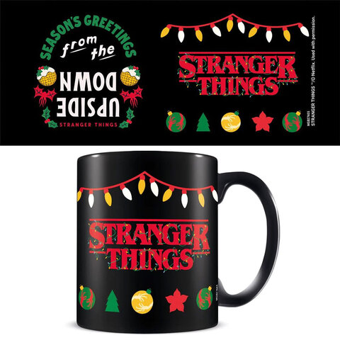 Stranger Things S4 Fairy Lights - Black Mug
