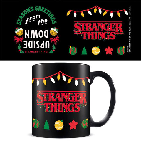 Stranger Things S4 Fairy Lights - Zwarte Mok